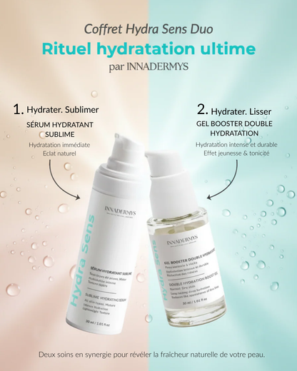 Coffret Hydra Sens Duo - Rituel Hydratation Ultime contenant le Sérum Hydrant sublime et le Gel booster double hydratation