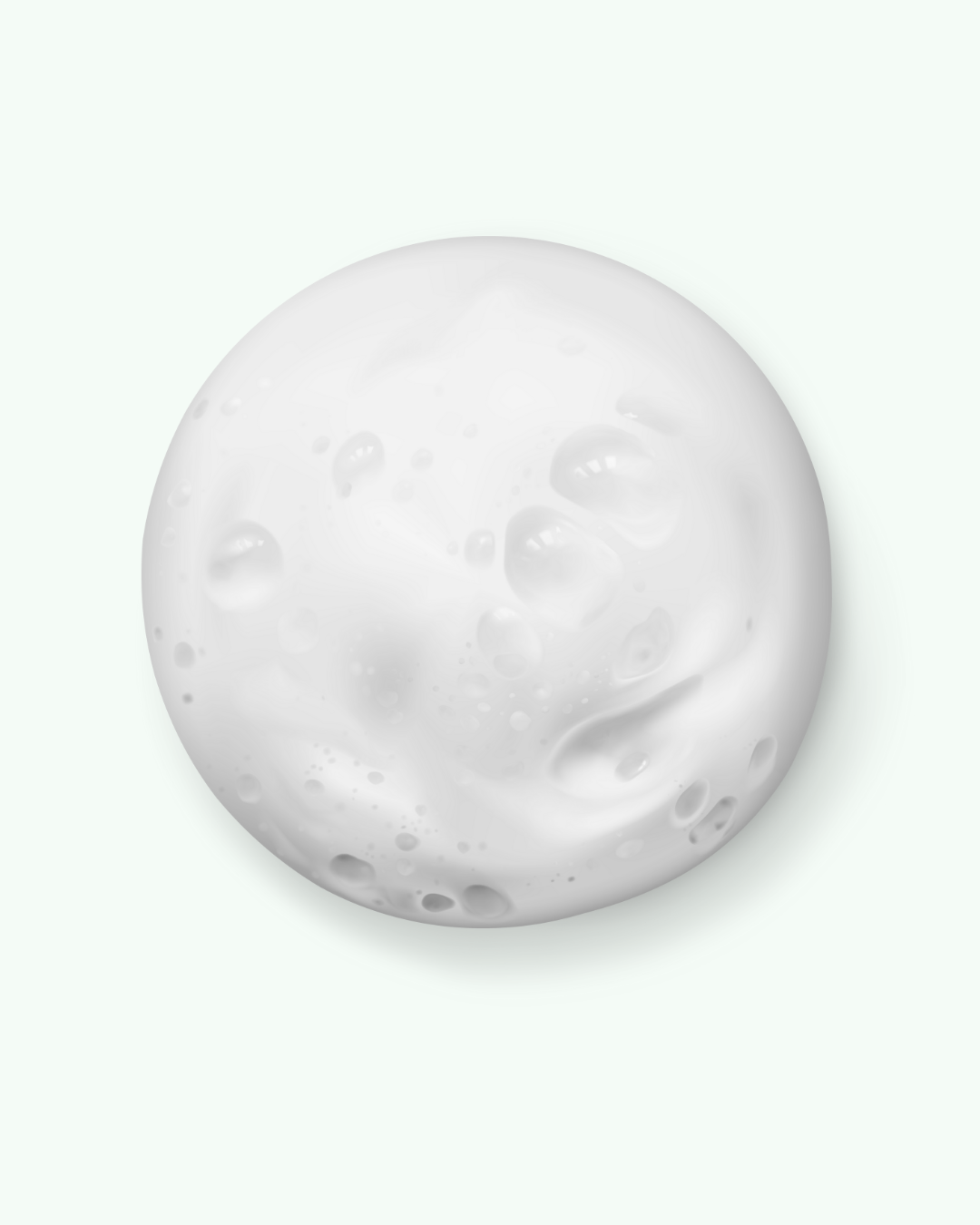 Texture mousse nettoyante douce