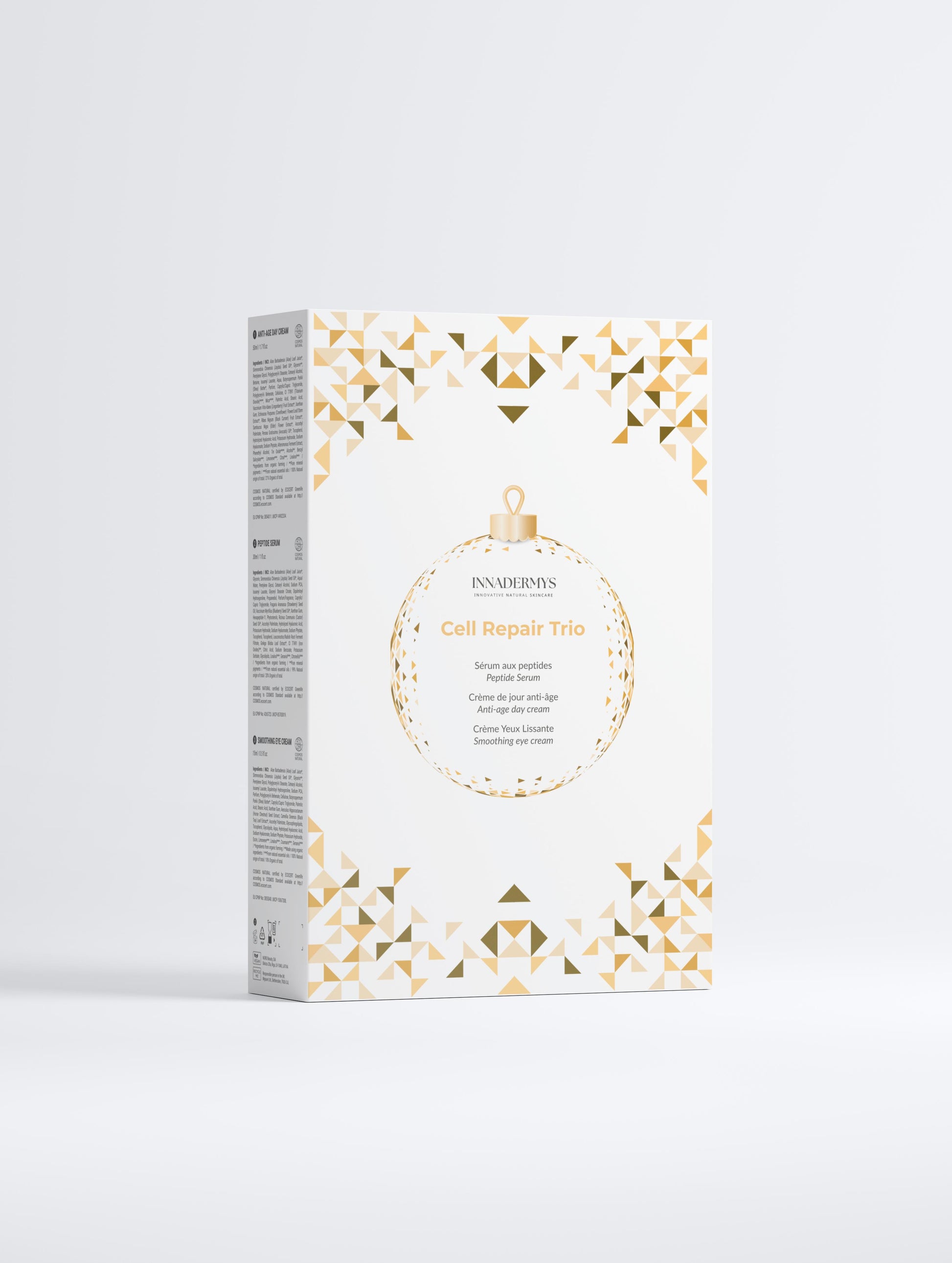 Coffret Noel édition limitée Cell Repair Trio Rituel Jeunesse Intemporelle Innadermys, sérum, crème de jour et crème contour des yeux