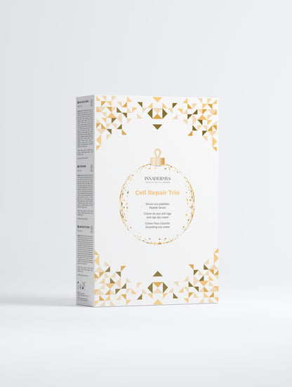 Coffret Noel édition limitée Cell Repair Trio Rituel Jeunesse Intemporelle Innadermys, sérum, crème de jour et crème contour des yeux
