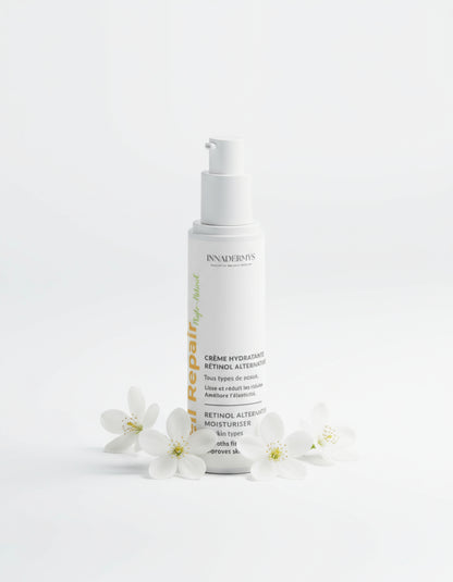 Flacon pompre Crème hydratante retinol alternative Cell Repair Phyto-Retinol Innadermys