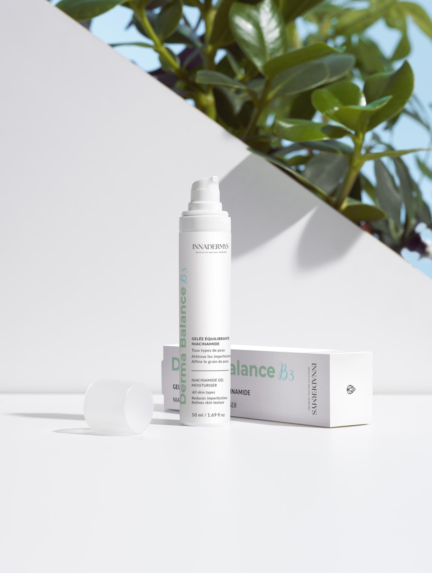 Flacon et boite Gelée équilibrante niacinamide Derma Balance B3 Innadermys